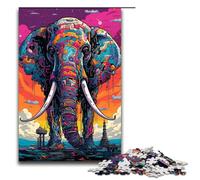 Puzzles pour Adultes 1000 pièces Robot Elephant par SplattersLots de Puzzles épais et colorés pour Toute la Famille Excellent Cadeau pour Les Adolescents de 14 Ans et Plus 75 x 50 cm