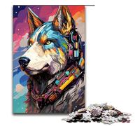 Puzzles pour Adultes 1000 pièces Robot Husky par SplattersDe Nombreux Motifs de Nuages épais et colorés aident à exercer Le cerveauDes Jouets addictifs pour cultiver la patience75x50cm