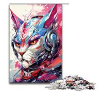 Puzzles pour Adultes 1000 pièces Robot Lynx par SplattersDe Nombreux Nuages épais et colorésMotif d'assemblageAide Le Cerveau à exercerDes Jouets addictifs pour cultiver la patience75x50cm