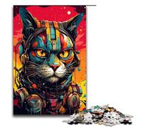 Puzzles pour Adultes 1000 pièces Robot Lynx par SplattersLots de Nuages épais et colorés Puzzle Cadeau d'anniversaire pour et Adolescent de 14 Ans et Plus 75x50cm