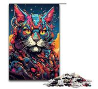 Puzzles pour Adultes 1000 pièces Robot Lynx par SplattersLots de Nuages épais et colorés Puzzle Jeux éducatifs à Domicile Jouets DIY Excellent Cadeau pour Les Jeux 75x50cm