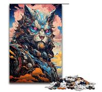 Puzzles pour Adultes 1000 pièces Robot Lynx par SplattersLots de Nuages épais et colorés Puzzle Jeux éducatifs à Domicile Jouets DIY Excellent Cadeau pour Les Jeux 75x50cm