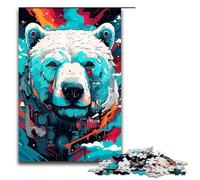 Puzzles pour Adultes 1000 pièces Robot Ours Polaire par SplattersLots de Jouets colorés épais Jeu intellectuel Idéal comme Cadeau pour Toute la Famille 75x50cm
