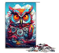 Puzzles pour Adultes 1000 pièces Robot Owl par SplattersLots of Thick Coloured Clouds Jigsaw Puzzle Home Educational Games DIY Toys Great Gift for Games 75x50cm