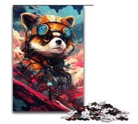 Puzzles pour Adultes 1000 pièces Robot Panda Rouge par SplattersDe Nombreux Motifs épais et colorésAide à l'assemblageAide Le Cerveau à exercerDes Jouets addictifs pour cultiver la patience75x50cm
