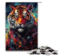 Puzzles pour Adultes 1000 pièces Robot Tiger par SplattersLots of Thick Coloured Cloud Puzzle Impossible Family Game Stress Relief Difficult Challenge 1000 PCS