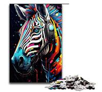 Puzzles pour Adultes 1000 pièces Robot Zèbre par SplattersDe Nombreux Motifs de Nuages épais et colorés aident à exercer Le cerveauDes Jouets addictifs pour cultiver la patience1000 pièces