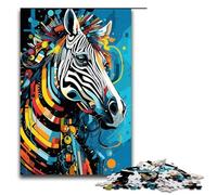Puzzles pour Adultes 1000 pièces Robot Zèbre par SplattersLots de Puzzles épais et colorés en Forme de Nuage Cadeaux d'anniversaire pour Adolescents de 14 Ans et Plus 1000 pièces