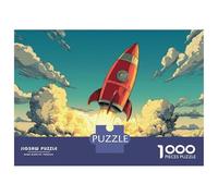 Puzzles pour Adultes 1000 Pièces Rocket Launch Wallpaper Puzzles pour Adultes Jeu Manuel Améliore La Mémoire Activités Amusantes À La Maison 52x38cm/1000pcs