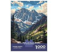 Puzzles pour Adultes 1000 Pièces Rocky Mountain National Park Illustration Puzzles pour Adolescents Jeu Manuel Décoration Intérieure Cadeaux De Noël Et d'anniversaire 52x38cm/1000pcs