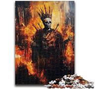 Puzzles pour Adultes 1000 pièces Roi Squelette de Style Basquiat pour Les 14 Ans et Plus Jeu de réflexion Meilleur Cadeau pour Adultes et Adolescents 26x38cm