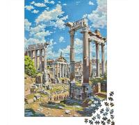 Puzzles pour Adultes 1000 Pièces Roman Ruins Ancient Majesty Puzzles pour Adultes Jeu Manuel Défi Difficile Aidez Votre Cerveau À Faire Travailler 38x26cm/1000pcs