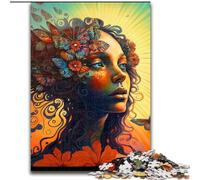 Puzzles pour Adultes 1000 pièces Rose Belle Fille Puzzle Décoration d'intérieur Jeu de réflexion pour Adolescents et Interaction familiale (Taille : 50x75cm)