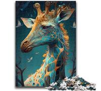 Puzzles pour Adultes 1000 pièces Royaume enchanté Girafe Aidez Le Cerveau à exercer des Jouets addictifs pour cultiver la Patience Collection d'artistes, Beaux-Arts 26x38cm