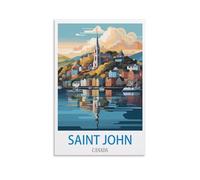 Puzzles pour Adultes 1000 pièces, Saint John, Canada. Puzzles en Papier adaptés aux Adultes, aux Enfants et aux familles. Jeux de Puzzle Anti-Stress. 70 x 50 cm.