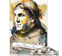 Puzzles pour Adultes 1000 pièces « Saint Thomas d'Aquin OP » Puzzles pour Adultes pour Jeux éducatifs Décoration d'intérieur (38x26cm)