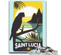Puzzles pour Adultes 1000 pièces Sainte-Lucie Aidez Le Cerveau à exercer des Jouets addictifs pour cultiver la Patience Une œuvre d'art (Taille 38x26cm)