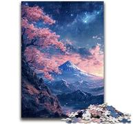 Puzzles pour Adultes 1000 pièces Sakura Japonais en Fleurs Jeu Stimulant et Familial avec pièces entièrement emboîtables de Formes aléatoires 26x38cm
