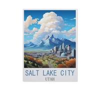 Puzzles pour Adultes 1000 Pièces，Salt Lake City，Puzzle en Papier Enfants Jouet Cadeau Éducatif Intellectuel Décompression Amusant Jeu De Famille（50x70cm）-H72