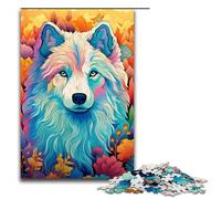 Puzzles pour Adultes 1000 pièces Samoyède coloré Puzzle Maison Jeux éducatifs Jouets DIY Excellent Cadeau pour Les Jeux 75x50cm