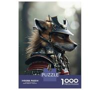 Puzzles pour Adultes 1000 Pièces Samurai Fox Warrior Puzzles pour Adultes, Jeu Familial, Découpe De Précision, Activités Amusantes À La Maison, 38x26cm/1000pcs