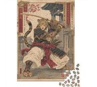 Puzzles pour Adultes 1000 Pièces Samurai Leopard Armor Puzzles pour Adultes Jeux Amusants Défi Difficile Activités Amusantes À La Maison, 52x38cm/1000pcs