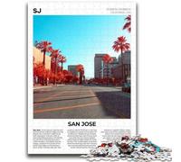 Puzzles pour Adultes 1000 pièces San Jose, Puzzles pour Adultes, Anti-Stress, défi Difficile, décoration d'intérieur Unique et Cadeaux (50x75cm)