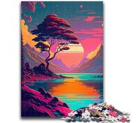 Puzzles pour Adultes 1000 pièces Scène rétro vibrante Difficile à compléter mais Amusant et Humoristique Cadeau d'anniversaire, Cadeaux, Art Mural 26x38cm