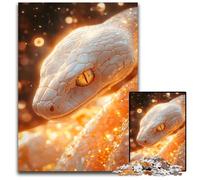Puzzles pour Adultes 1000 pièces Serpent Blanc CloseUpPuzzles pour Adultes Jeu Familial interactif Décoration dintérieur DIY Défi cérébral Cadeau 1000 pièces (75 x 50 cm)