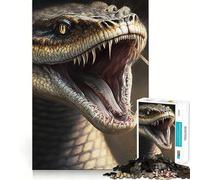 Puzzles pour Adultes 1000 pièces Serpent Noir Coupe serrée Amusant,Jeu de Construction et de Concentration,Loisirs et Divertissement,Jeu Artistique d'anniversaire (50x75cm)