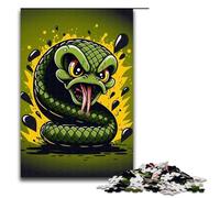 Puzzles pour Adultes 1000 pièces Serpent rusé Le Puzzle Le Plus Cool pour Enfants Puzzle en Bois Jouet éducatif intellectuel décompressant 75x50cm