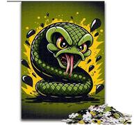 Puzzles pour Adultes, 1000 pièces Serpent rusé Les Puzzles en Bois Les Plus Cool pour Adultes Taille 50x75cm Casse-tête et décoration intérieure, Cadeau de Vacances Parfait