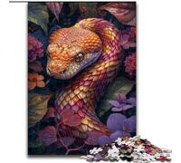 Puzzles pour Adultes 1000 pièces Serpents dans Les Fleurs Puzzles en Bois, pour la décoration intérieure et Les Vacances 1000 pièces(50x75cm)