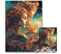 Puzzles pour Adultes 1000 pièces Signe du Zodiaque Gémeaux Puzzles pour Adultes Soirée de Jeux en Famille Amusant Œuvre décorative à Faire soi-même 1000 pièces (75 x 50 cm)