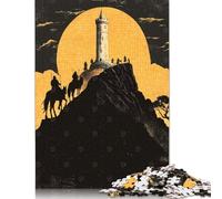 Puzzles pour Adultes 1000 pièces Silhouettes à la Tour Puzzles en Bois Puzzles Difficiles Jouet éducatif Cadeau Jeux de Puzzle 1000 pièces (75x50cm)