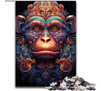 Puzzles pour Adultes, 1000 pièces, singes colorés, décoration d'intérieur, Jeu de réflexion pour Adolescents et Interaction familiale (Taille : 26x38cm)