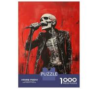 Puzzles pour Adultes 1000 Pièces Skull Rocker -4 Puzzle pour Adultes, Jeu De Réflexion, Cadeau d'anniversaire, Défi Éducatif 38x26cm/1000pcs