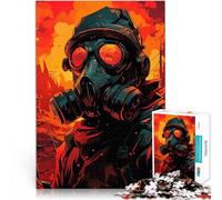 Puzzles pour Adultes 1000 pièces Soldat dans la Guerre Rouge Jouets de Divertissement Familial Bon Cadeau 38x26cm