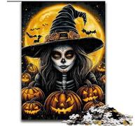 Puzzles pour Adultes 1000 pièces Sorcière d'halloween pour Les 14 Ans et Plus Superbe Jeu au Design Superbe Jeu au Design Superbe Cadeau (Taille 50x75cm)