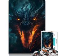 Puzzles pour Adultes 1000 pièces Souffle de Dragon Ardent Puzzles pour Adolescents, Jeu Stimulant, idéal comme Cadeau pour Toute la Famille (Taille 75x50cm)