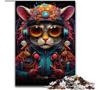 Puzzles pour Adultes 1000 pièces Souris mécanique colorée en Bois, activité Amusante à la Maison 50x75cm, activité de Jeu familiale captivante