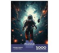 Puzzles pour Adultes 1000 Pièces Space Astronaut Adventure Puzzle pour Adultes - Jouets À Monter Soi-même - Décoration Parfaite - Cadeaux Uniques pour Anniversaires Et Noël 52x38cm/1000pcs