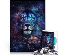 Puzzles pour Adultes 1000 pièces Space Lion Flower Family Fun Puzzle 26x38cm Offre des Cadeaux pour Toute la Famille à partir de 14 Ans