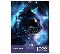 Puzzles pour Adultes 1000 Pièces Space Mystical Cat Puzzles pour Adultes Jeu Manuel Améliore La Mémoire Activités Amusantes À La Maison 70x50cm/1000pcs