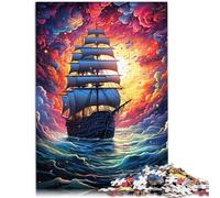 Puzzles pour Adultes 1000 pièces Space Pirate Ship colorfu Difficult Hard Jigsaw 26x38cm Offre des Cadeaux pour Toute la Famille