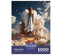 Puzzles pour Adultes 1000 Pièces Space Shuttle Launch-2 Puzzles pour Adolescents Jeux De Détente Une Œuvre d'art Cadeaux Uniques pour Un Anniversaire Ou Noël 52x38cm/1000pcs