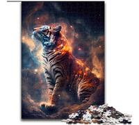Puzzles pour Adultes, 1000 pièces Space Tiger Spirit en Carton, Divertissement Relaxant, Cadeau de Noël Parfait et décoration d'intérieur 1000 pièces(26x38cm)