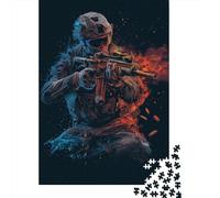 Puzzles pour Adultes 1000 Pièces Special Forces Soldier Art Print Puzzle pour Adultes - Jouets À Monter Soi-même - Décoration Parfaite - Cadeaux Uniques pour Anniversaires Et Noël 70x50cm/1000pcs