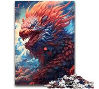 Puzzles pour Adultes 1000 pièces Spirit Lion Dragon Jeu de réflexion Jeu éducatif pour Anniversaire, Noël pour Les 14 Ans 50x75cm