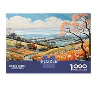 Puzzles pour Adultes 1000 Pièces Spring Landscape with Flowers Puzzle pour Adultes, Jeu De Réflexion, Cadeaux pour Femmes, Activités Amusantes À La Maison 70x50cm/1000pcs